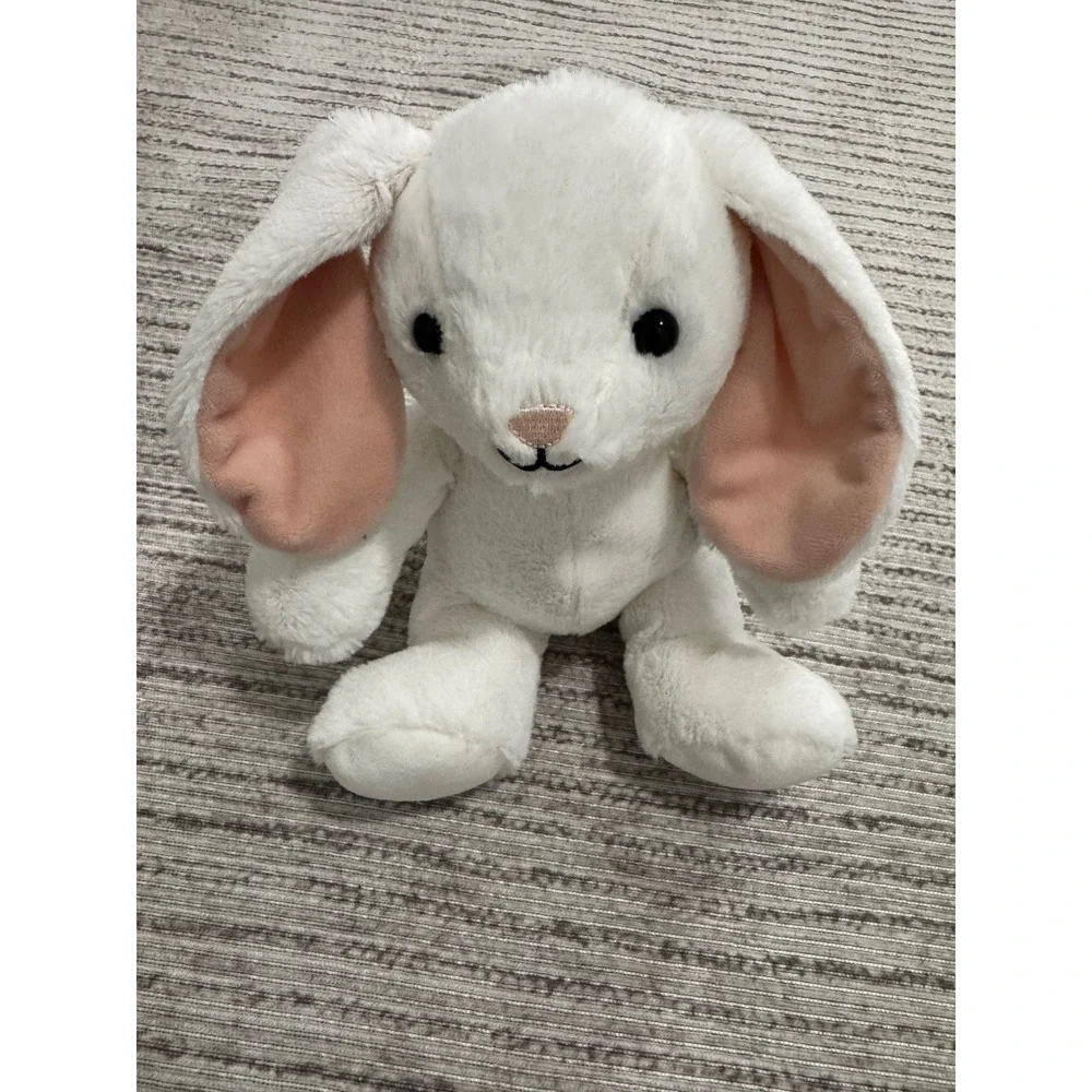 Hallmark White Plush Bunny Rabbit Stuffed Animal Pink Ears 10 Inch Easter Toy